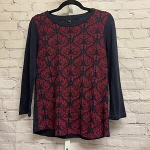 J CREW - Embroidered Long Sleeve Tee